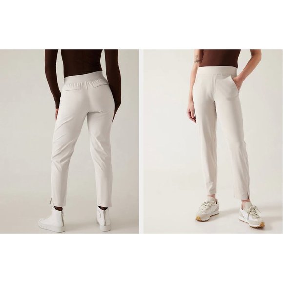 Athleisure Workout Casual Athleta Abalone Grey Brooklyn Ankle Pant, Women's 4 - Picture 8 of 9